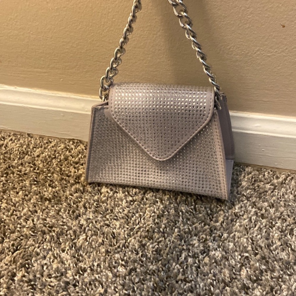 Silver rhinestone  purse